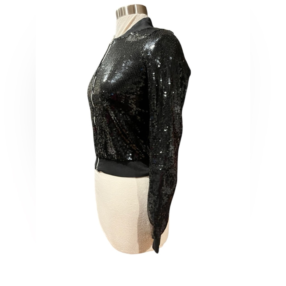 Sequined Zip Front Bomber Jacket From Internation… - image 4